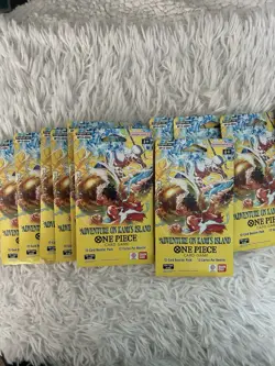 One Piece OP-15 Adventure on Kami’s Island Sleeved Pack Lot (14 Packs) – Sealed - Image 1