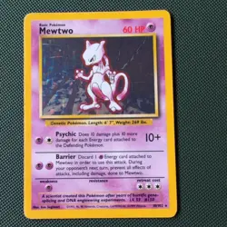 Mewtwo Pokemon Card Holo WOTC 10/102 Base Set Rare Vintage 1999 Original MP - Image 1
