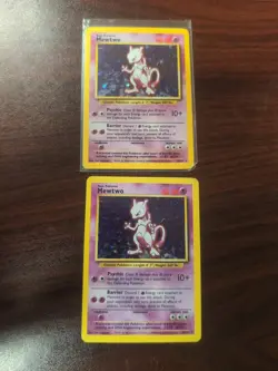 1999 Pokemon Base Set Mewtwo Holo Rare Card 10/102 - Image 1