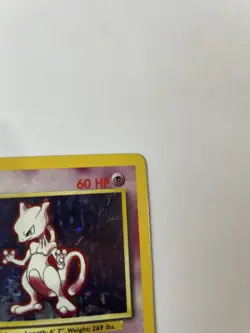 1999 Pokemon TCG Original Unlimited Base Set Mewtwo Holo 10/102, GC/LP, Rare - Image 3