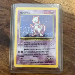 Vintage 1999 Pokemon TCG Mewtwo Base Set 10/102 Holo Unlimited Rare - Image 1