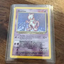 Vintage 1999 Pokemon TCG Mewtwo Base Set 10/102 Holo Unlimited Rare - Image 2