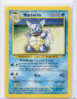 Pokemon TCG Wartortle Base Set 42/102 Regular 1999-2000 Wizards Base Set... - Image 1