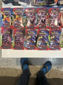 Pokemon TCG Destined Rivals Sleeved Booster Packs Lot x10 Factory Sealed - Image 1