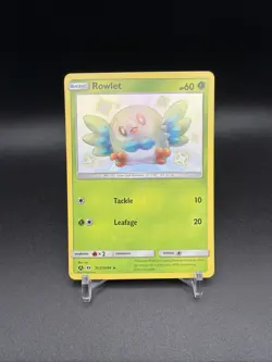 Shiny Rowlet SV2/SV94 Hidden Fates Shiny Vault Pokemon Card Holo - Image 1