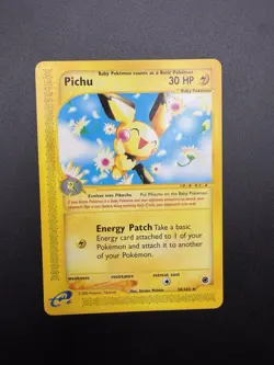 PICHU 58/165 Expedition non-holo E-Series / E-Reader Pokemon TCG card NM+ CLEAN - Image 2