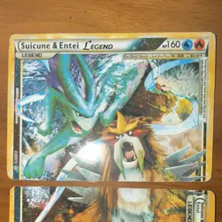 Pokemon Suicune & Entei Legend Card 95/95 Unleashed Ultra Rare Holo 2010 - Image 2