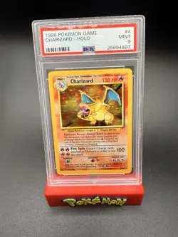 PSA 9 CHARIZARD 1999 Pokemon Base Unlimited #4/102 Holo Rare MINT - Image 1