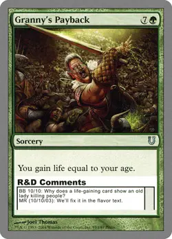 1 x Granny's Payback - Unhinged - LP - Magic The Gathering - MTG - Image 1
