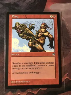 MTG Fling Stronghold NM - Image 1