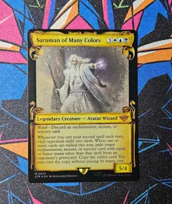 Saruman of Many Colors NM Showcase Scrolls Foil MTG Lord of the Rings Unplayed - Image 1