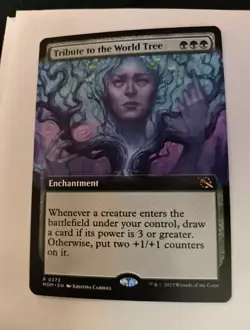 MTG Tribute to the World Tree - Extended Art, NM-Mint, English March of the Mach - Image 1
