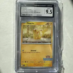 2025 Pokemon Pikachu Black Star Promo Illustration Contest 2024 SVP 214 CGC 9.5 - Image 1