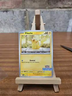 Pokemon Card Pikachu 214 Black Star Promo Illustration Contest 2024 Near Mint - Image 1