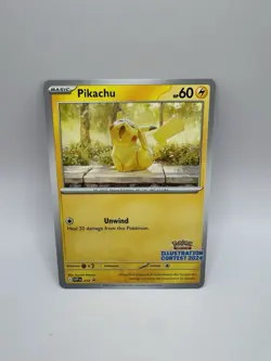 Pokemon Pikachu 214 2024 Illustration Contest Black Star Promo SVP NM - Image 1