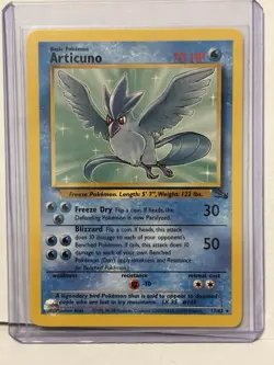 Pokemon TCG Articuno 17/62 Fossil Unlimited Regular Rare 1999 - Image 1