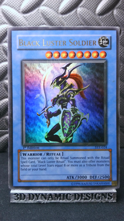 | Yugioh Black Luster Soldier SYE-024 1st Ultra Starter Deck Yugi Evo MP/HP 🔥 | - Image 1
