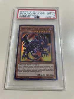 Yugioh SHVI-en036 Red Eyes Toon Dragon PSA 10 - Image 1