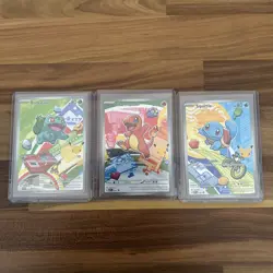 Pokemon TCG First Partner Illustration Collection Series 1 Kanto GEN 1 3x Cards - Image 1