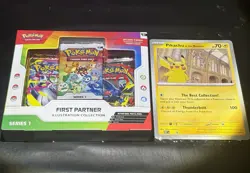 Pokemon First Partner Illustration Collection Series 1 & Pikachu at the Museum - Image 1