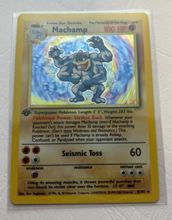 Machamp 1st Edition Holo Rare 1999 8/102 Base Set Unlimited Pokemon TCG - Image 4