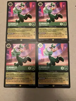 4x Clarabelle - Light on Her Hooves 84/204 Shimmering Skies Disney Lorcana - Image 1
