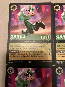 4x Clarabelle - Light on Her Hooves 84/204 Shimmering Skies Disney Lorcana - Image 2