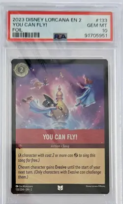 2023 YOU CAN FLY! Disney Lorcana ROTF EN 2 - #133 PSA 10 GEM MINT - Image 1