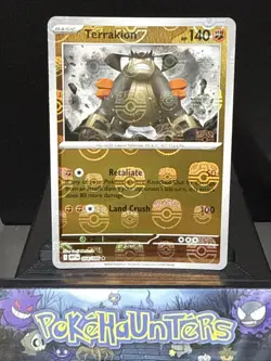 Pokemon Card Terrakion 054/086 Master Ball Reverse Holo White Flare Near Mint - Image 1