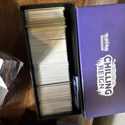 Pokemon Chilling Reign Card Lot w/ Storage Boxes, Jolteon Tin, SEALED Cinderace - Image 5