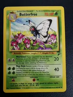 Pokemon Card Butterfree 34/130 Base Set 2 Uncommon WOTC - Image 1