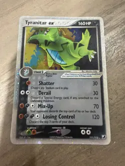 Pokemon Tyranitar ex Ultra Rare Holo EX Unseen Forces 111/115 160 HP 2005 Card - Image 1