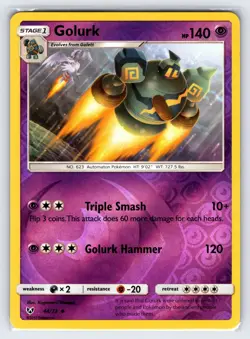 Golurk 44/73 2017 S&M Shining Legends Pokemon Card Reverse Holo Uncommon - Nm - Image 1