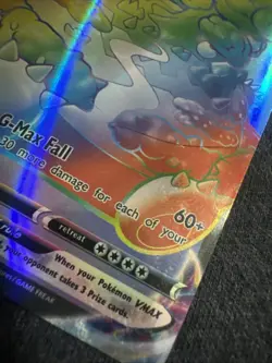 Pokemon TCG Snorlax VMAX Holo Card 206/202 Sword & Shield Rainbow Secret Rare - Image 4