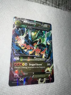 M Rayquaza EX Full Art Ultra Rare Holo Pokemon Card Roaring Skies 61/108 EX - Image 1