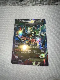 M Rayquaza EX Full Art Ultra Rare Holo Pokemon Card Roaring Skies 61/108 EX - Image 2