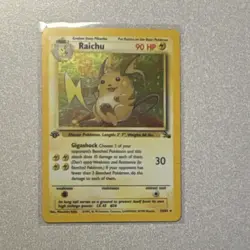 Raichu 14/62 1st Edition Holo Rare WOTC Pokemon Card - Image 3