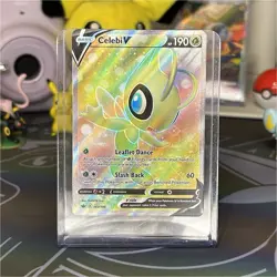 Pokemon Celebi V Full Art Ultra Rare Holo 160/198 Swsh06 Chilling Reign Card - Image 1