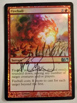 Magic The Gathering - 1x Signed Foil Fireball - M11 - Image 1