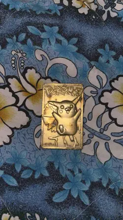 1999 Pokemon Burger King 23K Gold Plated Pokemon Card - Pikachu - Image 1
