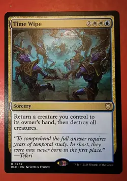 MTG, MAGIC, TIME WIPE, 0262, BLC, REGULAR, RARE, NM - Image 1