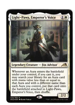 Kamigawa: Neon Dynasty #25 Light-Paws, Emperor's Voice FOIL - Image 1