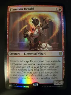 Flamekin Herald NM FOIL Commander Legends MTG FREE SHIPPING - Image 1