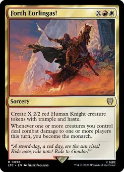 Forth Eorlingas! Light Play, English Magic the Gathering MTG Commander: The lord - Image 1