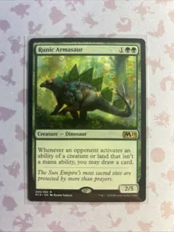 MTG Core Set 2019 M19 Runic Armasaur NM/MINT - Image 1