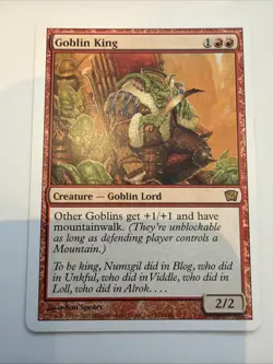 Goblin King MTG 9th Edition Rare Red Creature LP - Image 1