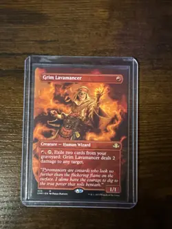 MTG Grim Lavamancer (Borderless) Dominaria Remastered Regular - Image 1