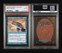 1998 MTG Magic the Gathering - Urza's Saga Great Whale PSA 6 - Image 3
