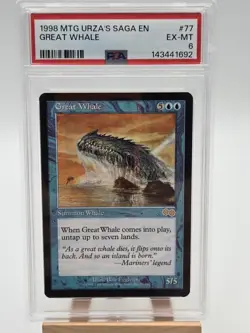 1998 MTG Magic the Gathering - Urza's Saga Great Whale PSA 6 - Image 4