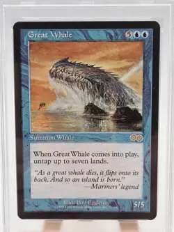 1998 MTG Magic the Gathering - Urza's Saga Great Whale PSA 6 - Image 5